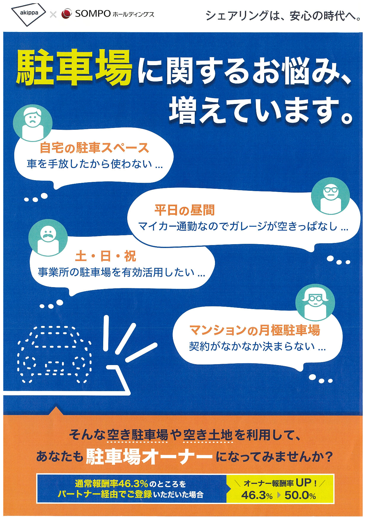 Akippa あなたも駐車場オーナーになりませんか 保険のベストセレクション 総合保険代理店 所沢 小手指