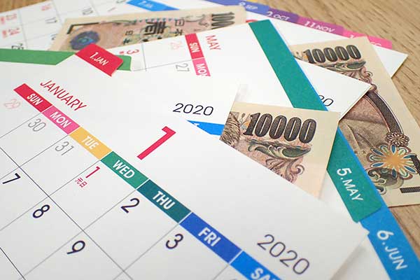 お金とカレンダー